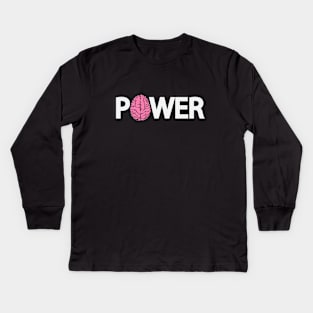 Power typography design Kids Long Sleeve T-Shirt